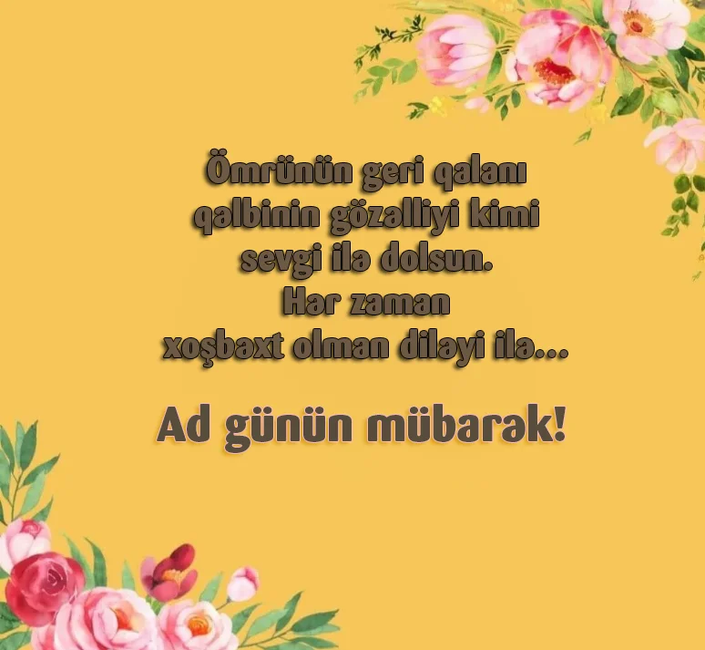 Ən Yaxşı Mənalı Ad Günü Təbrikləri Şəkilli