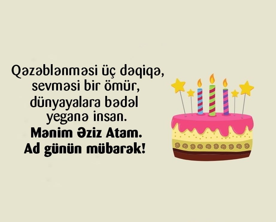 Atam üçün uzun və emosional ad günü mesajı