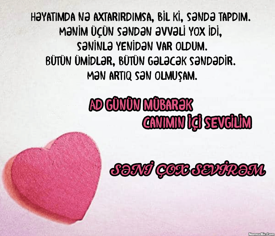 sevgilim ucun ad gunu tebrikleri