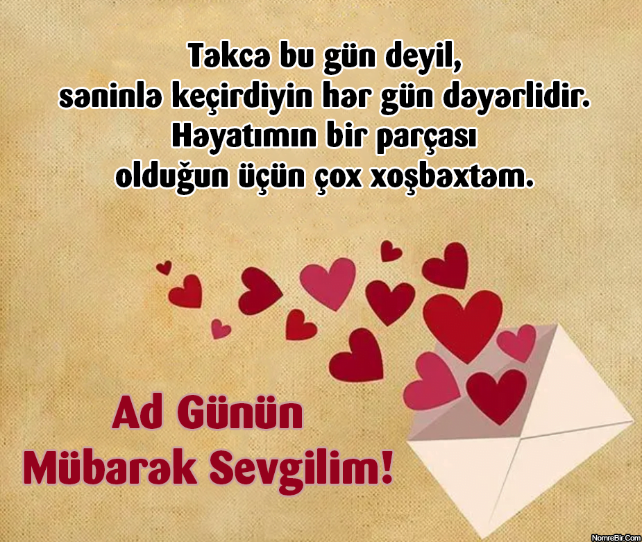 sevgiliye romantik ad gunun mubarek tebrik mesajlari