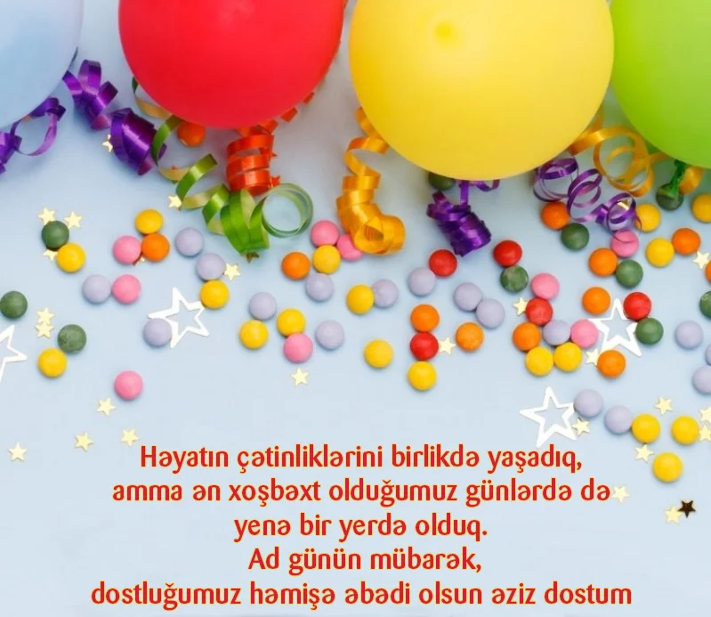 Yaxın Dosta Ad Günü Təbrik Mesajları